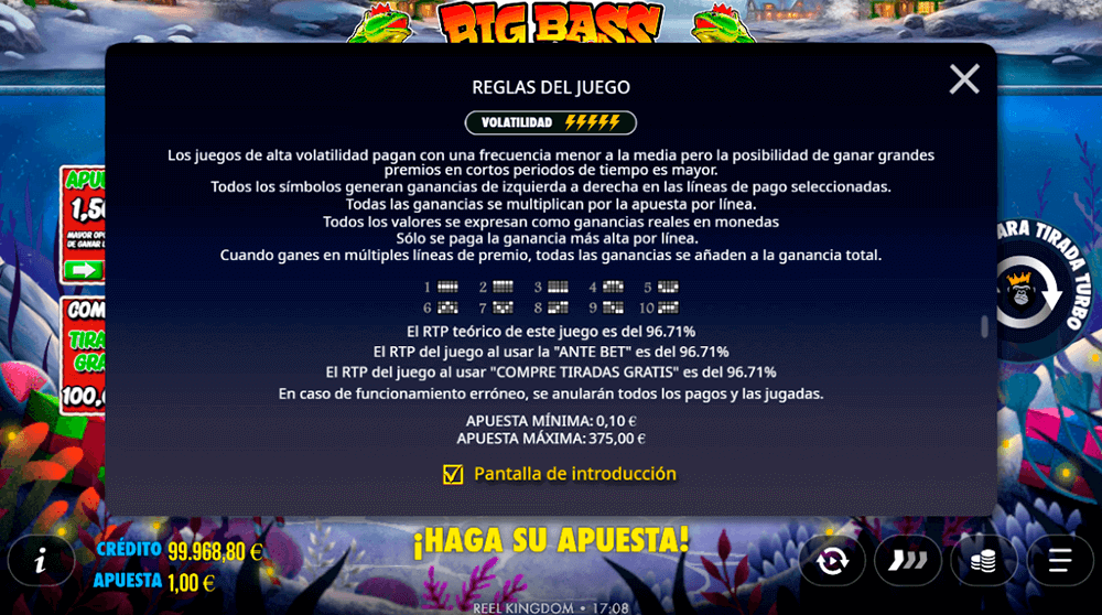 Reglas De Big Bass Christmas Bash